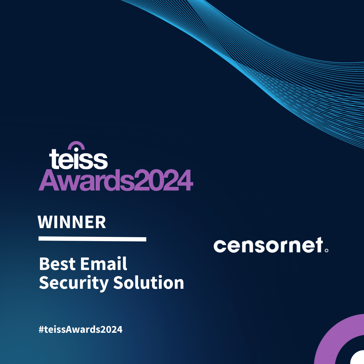 Censornet awarded best Email Security Solution at teissAwards2024